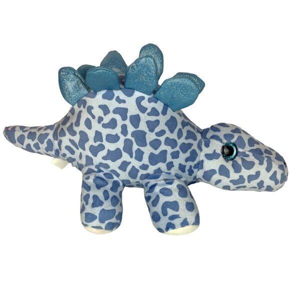 Hugfun Plush Blue Stegosaurus Dinosaur Glitter Spikes Heart Appliqué Walmart - Picture 4 of 8
